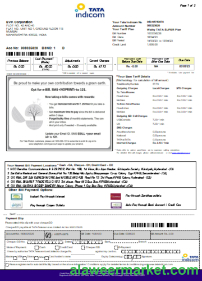 Tata Indicom mobile utility business bill, page 1, SCR